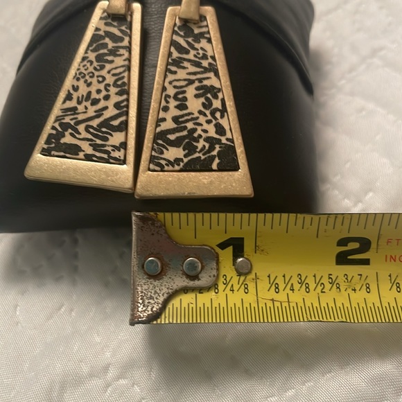 Animal Print Cheetah Print Post Backs Trapezoid Earrings Lightly Used - Picture 5 of 10
